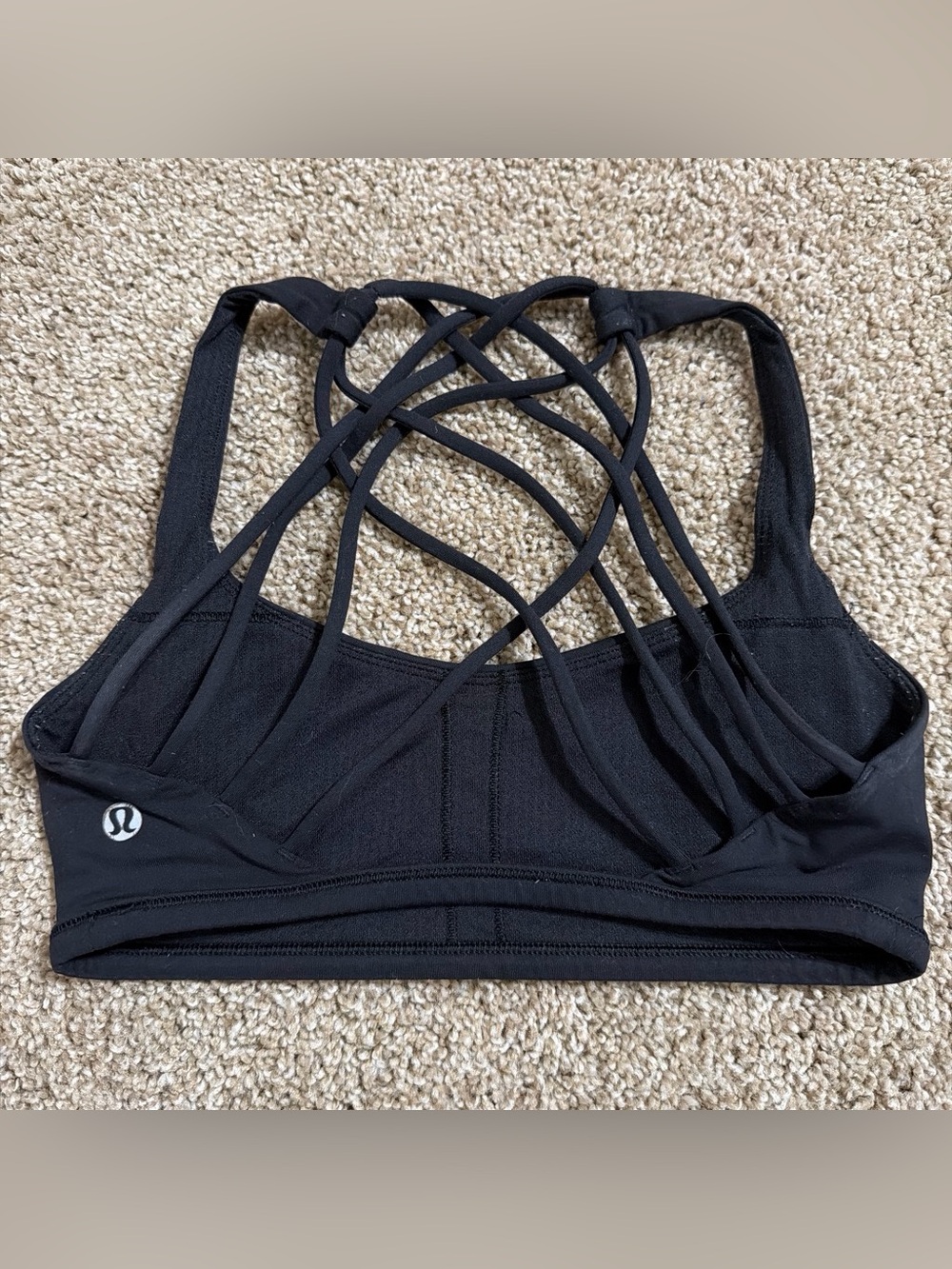 lululemon Free to Be Wild Bra Black Strappy Sports Bra